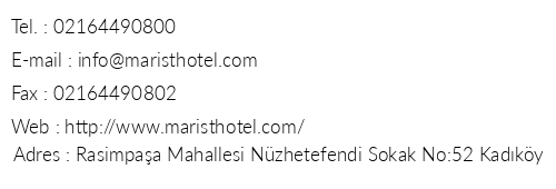The Marist Hotel telefon numaralar, faks, e-mail, posta adresi ve iletiim bilgileri